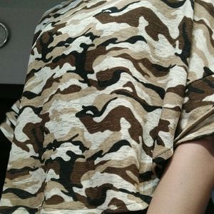 Army Print Crop Top