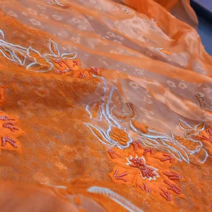 Reduced Price Orange ORGANZA SAREE🧡