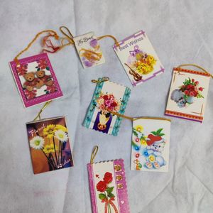 Set Of 8 Tag Greeting Cards