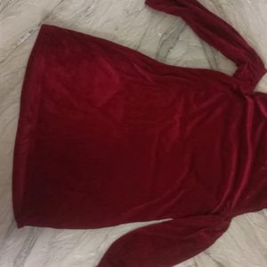 Red Velvet Top (Size -40)