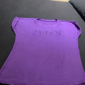 Purple  Colour T Shirt In a Good Condition