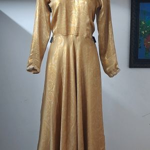 Golden Lace Anarkali Kurta