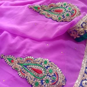 Elegant Magenta Colour Saree