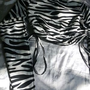 Zebra Printed Crop Top