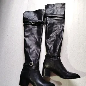 Knee Length PU Leather boots