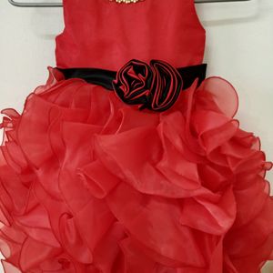 Girls' Oh So Red Party Dress