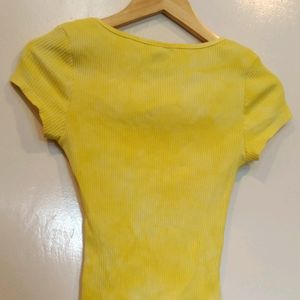 Shein Yellow Crop Top(Women)