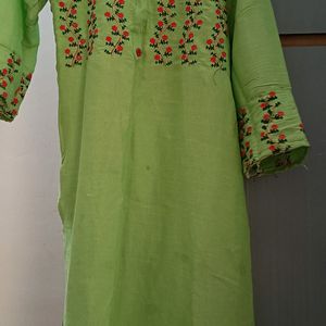 Kurti With Embroidery Work