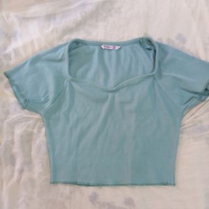 Sea Green Crop Top