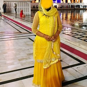 Designer Yellow Sharara