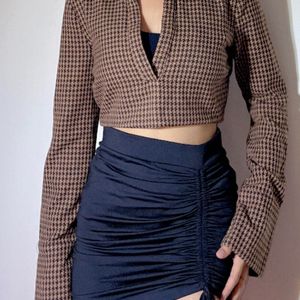 Zara Tweed Crop Top