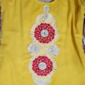 Yellow Embroidery  Beauiful Suit