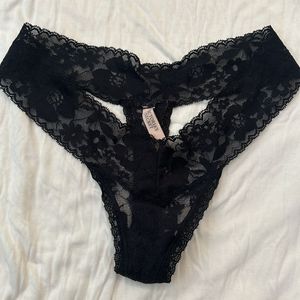 Sexy Black Thong Size S