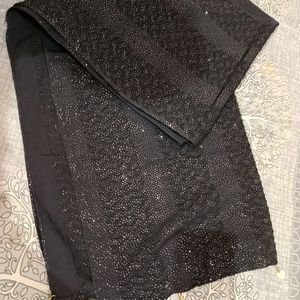 Cotton Black Shimmery Hijab