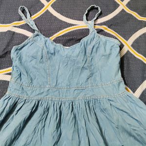 Korean One Piece Denim Dress For Women