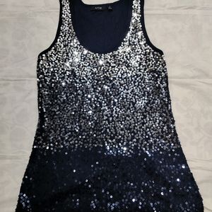 A Blue Partywear Sequin Top