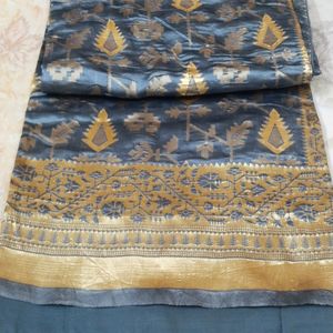 cottan Grey saree...unused