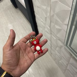 Red teddy keyring