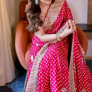 Rose Pink Saree