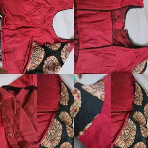 HaIf Jamdani Or Ajrakh print Bengal Handloom Saree