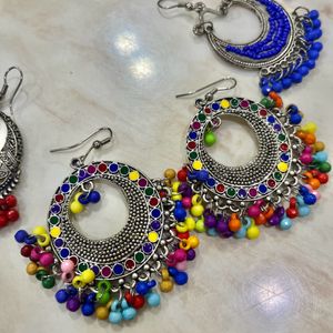 Combo Of 3 Oxidised jhumka