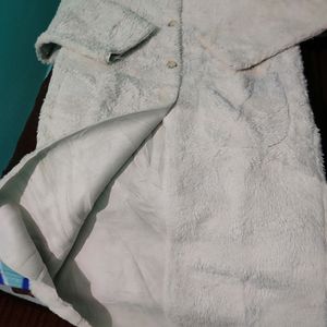 White Furry Overcoat For Winter (Price Low Today)