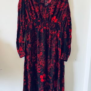 H&M Red Printed Dress