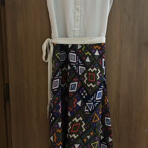 Long Dress With Collar And Belt