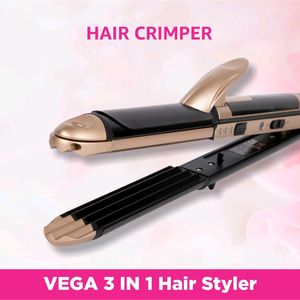 Vega 3 In 1 Hair Styler (Straightener Crimper Curler )