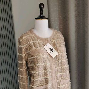 Korean Front Open Fur Cardigan