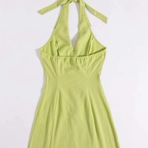 Mint Green Halter Neck Mini Dress