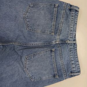 Mid Blue Straight Fit Denim