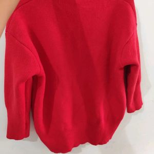 Red Woolen Top