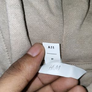 H&M Unisex Beige Hoodie