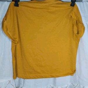 Mustard Yellow Crop Tshirt