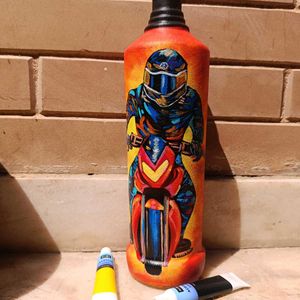 Aesthetic Motorcycle Bottle Art