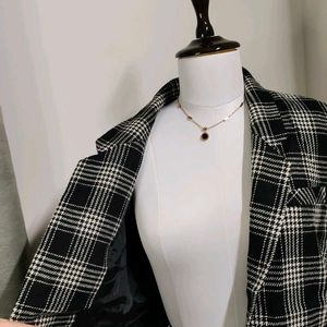 🆕 Women Checked Single Breasted Blazer