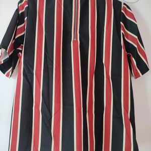 Multicolored Striped Top For Women, L