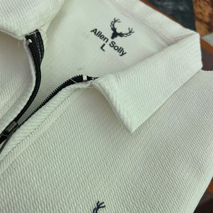 Allen Solly Off White Polo Tshirt