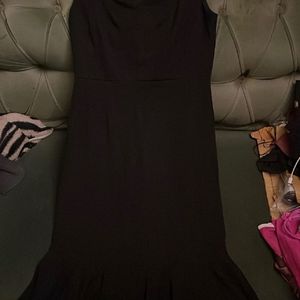 Black MIDI Korean Dress