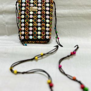 Sling Bag With Wooden Beads