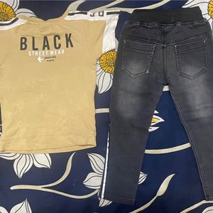 2 Years Boy Set Of T-shirt And Jeans