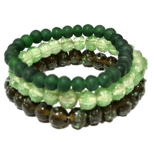 3pcs Set Lampwork Handmade Beaded bracelets