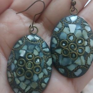 Women Boho Inspired Grey Earrings