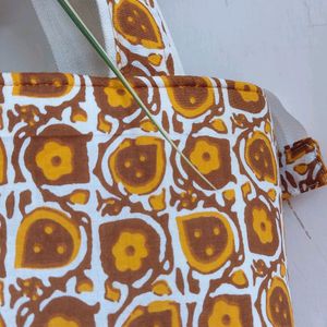 Jaipur Summer Collection Mustard Tote Bag