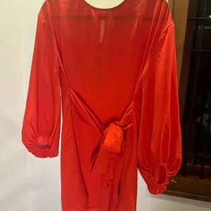 Orangish Red Dress