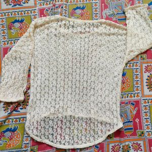 Laced Net Top For Girls