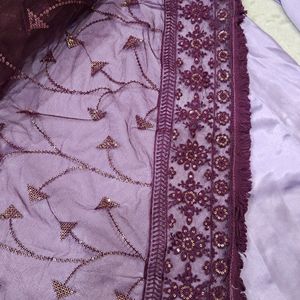 Pure Satin Sharara With Net Heavy Dupatta