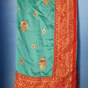 Sky Blue Party Wear Saree with Gift 🎁🎁🎁🎁🎁