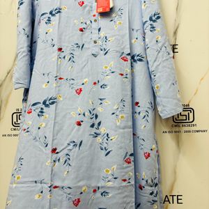 Sky Blue Kurti By Shrishti Never Worn With Tag